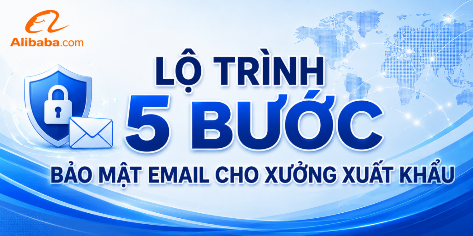 Lộ trình 5 bước bảo mật email cho xưởng xuất khẩu
