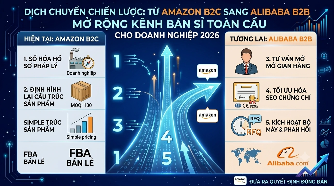 Từ Amazon Sang Alibaba: Mở Rộng Kênh Bán Sỉ Toàn Cầu