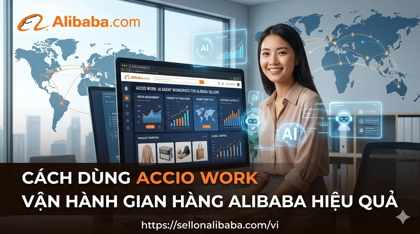 Cách dùng Accio Work vận hành gian hàng Alibaba hiệu quả