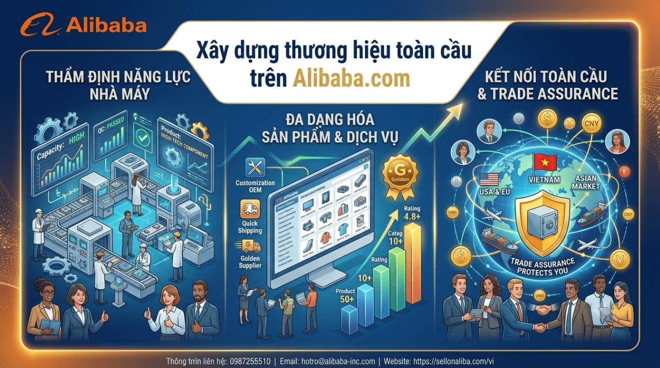 Xây dựng thương hiệu toàn cầu trên Alibaba.com