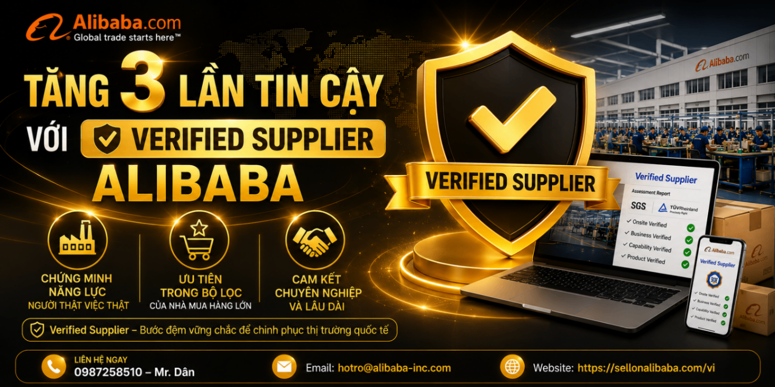 Increase trust 3 times with Verified Supplier Alibaba