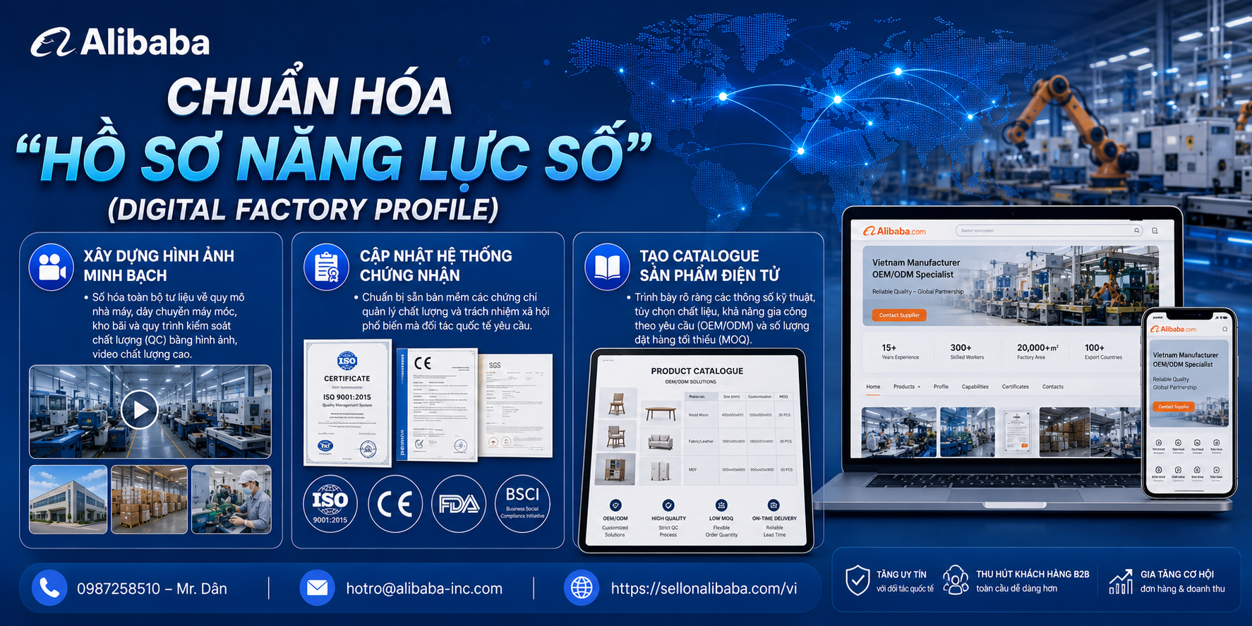Hướng dẫn nhà sản xuất Việt Nam tìm kiếm khách hàng B2B toàn cầu khi đơn hàng truyền thống sụt giảm. Khám phá giải pháp chuyển đổi số, tối ưu chi phí và mở rộng kênh xuất khẩu bền vững.