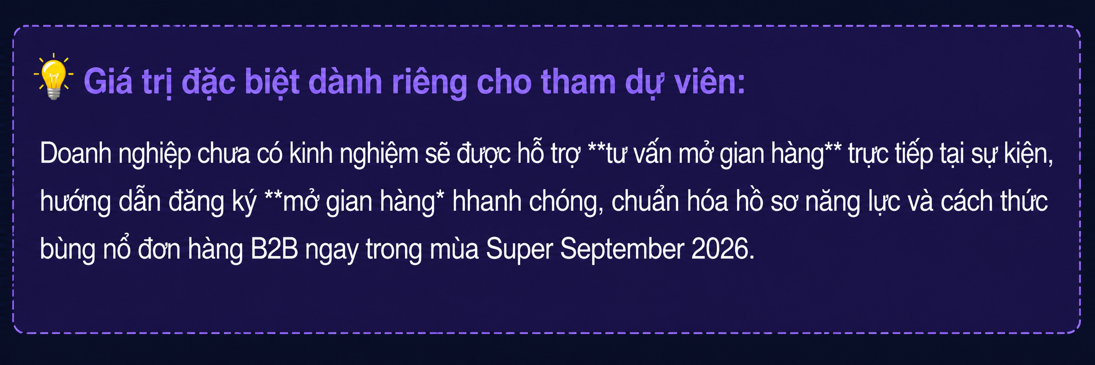 Bài viết giới thiệu sự kiện Exclusive Workshop "Super September: Công thức thành công của các Seller hàng đầu" do Alibaba.com tổ chức vào 12/08/2026 tại TP.HCM. Nội dung cập nhật số liệu ấn tượng năm 2025, chia sẻ kinh nghiệm thực chiến từ dàn diễn giả quốc tế và Top Seller Việt Nam, đồng thời hỗ trợ tư vấn mở gian hàng và tối ưu quy trình xuất khẩu B2B hiệu quả cho doanh nghiệp.