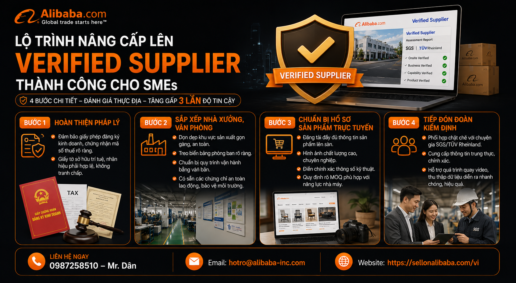 Investing in the Verified Supplier Alibaba title is not simply paying a commercial fee, but it is a strategic investment in positioning the brand in the international arena. By increasing reliability three times, Vietnamese businesses will confidently eliminate all prejudices, protect safe capital flows and make strong breakthroughs on the journey to bring "Made in Vietnam" products to the world.