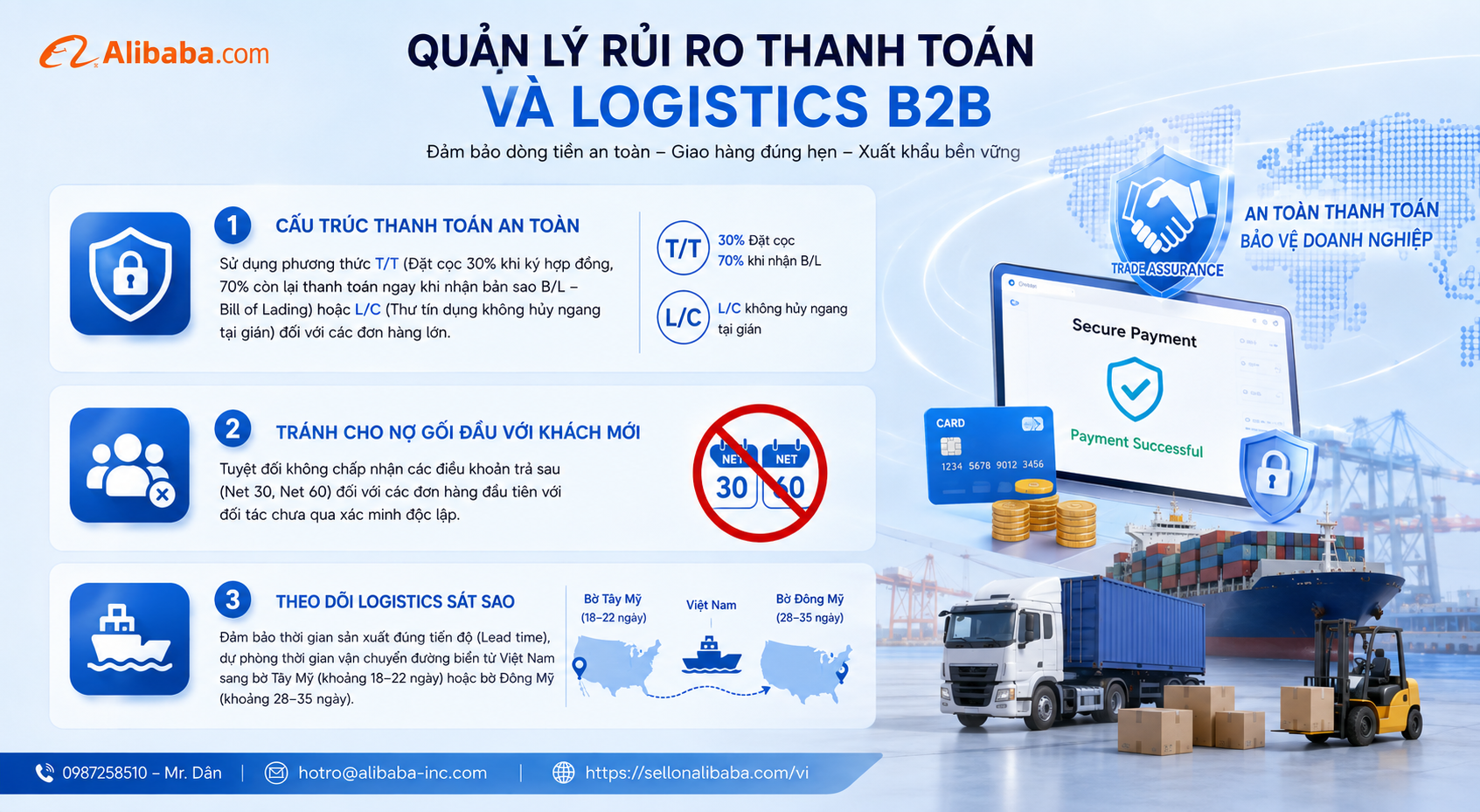 Xuất khẩu sang Mỹ là một chặng đường dài hạn. Hãy bắt đầu từ việc chuẩn hóa năng lực sản xuất tại xưởng, xây dựng bộ nhận diện thương hiệu chuyên nghiệp và tận dụng các kênh TMĐT B2B quốc tế để từng bước đưa hàng Việt vươn tầm thế giới.