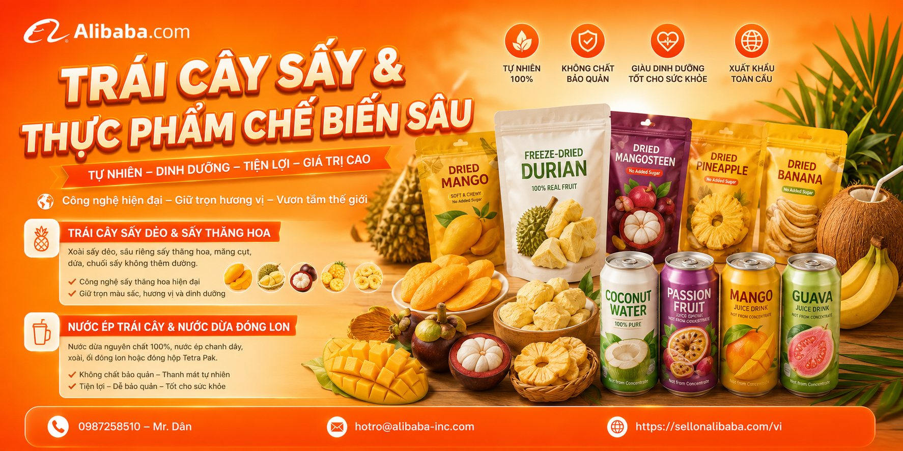 Hướng dẫn tìm nguồn hàng Nông sản & Thực phẩm chế biến B2B trên Alibaba. Cập nhật xu hướng F&B, tiêu chuẩn FDA, HACCP, Halal và kinh nghiệm vận chuyển!