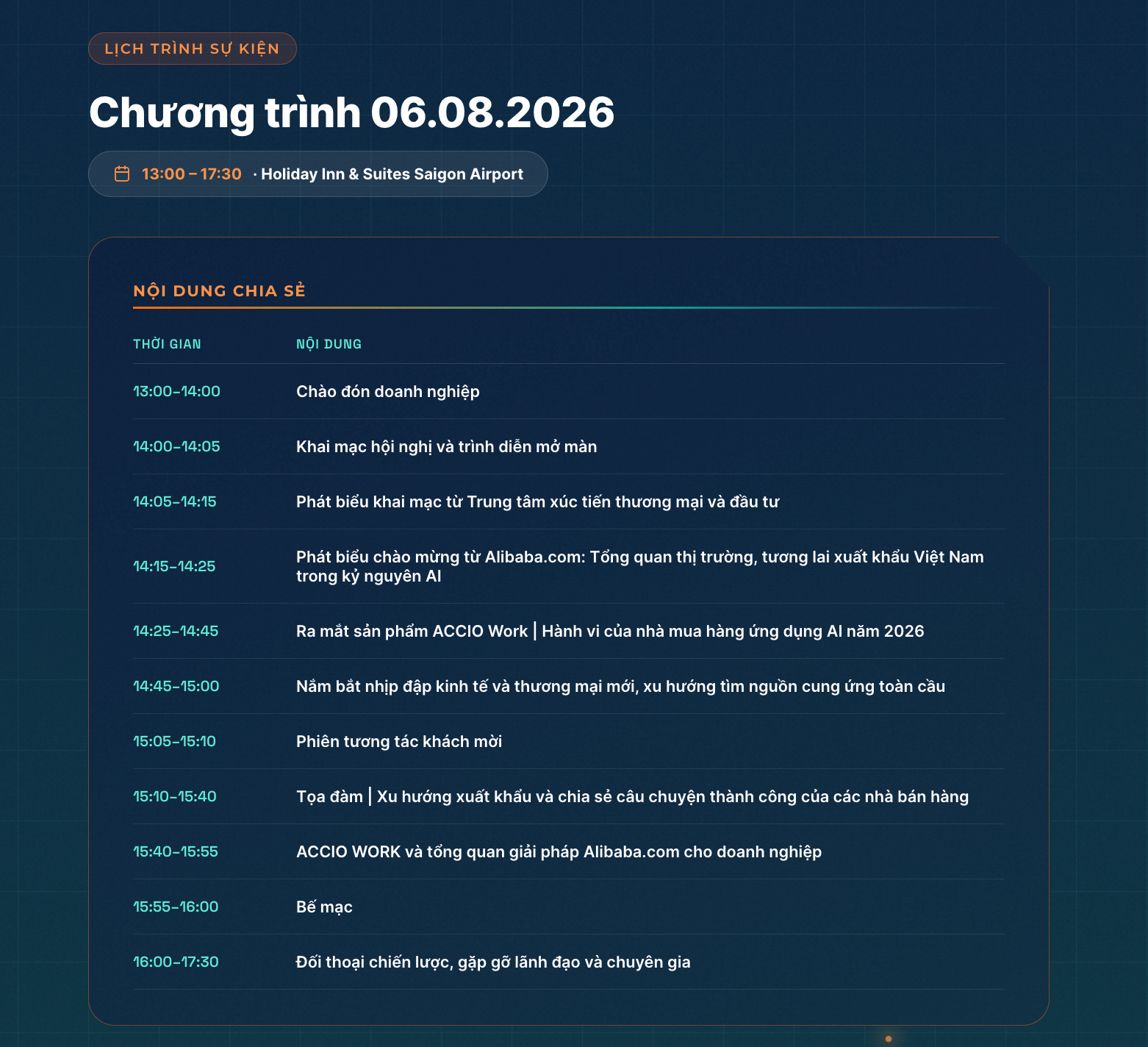 Opportunity to experience pioneering AI Agent technology (ACCIO Work), expand connections with 200+ businesses and receive 1:1 export strategy consulting completely free of charge. Register now!